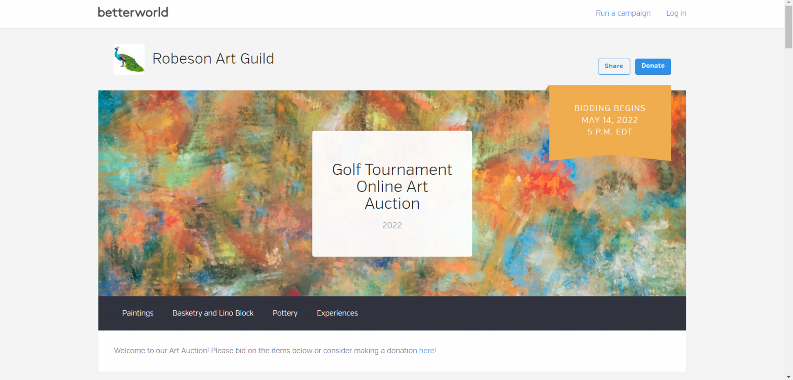 Golf Tournament Online Art Auction