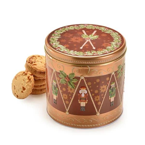 Nut Crackers Drum Tin Box