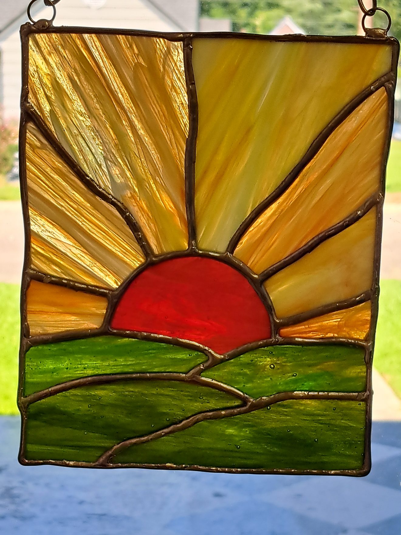 Sunrise Sample for Copper Foil Stained-Glass Class