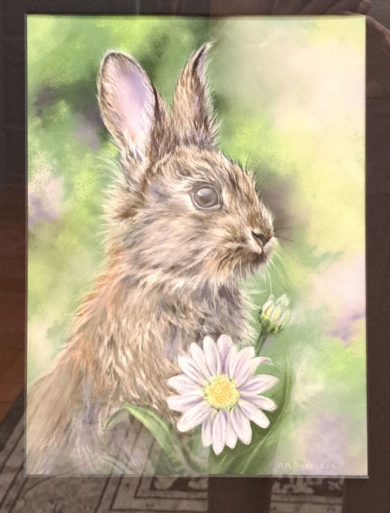 Brown Bunny Rabbit with Daisies