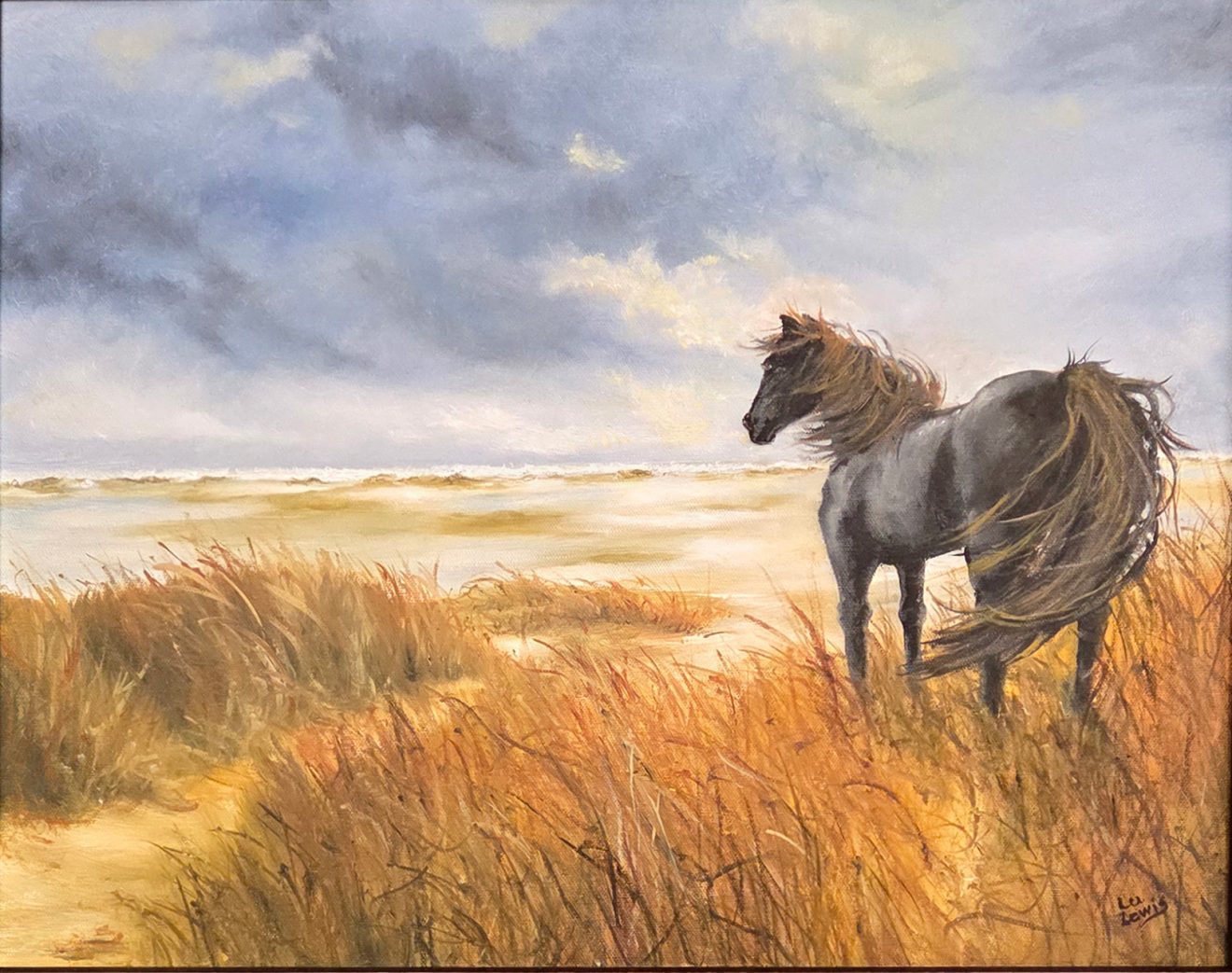 Community Scenes Award, Low Tide, Oil by Kay Bradsher