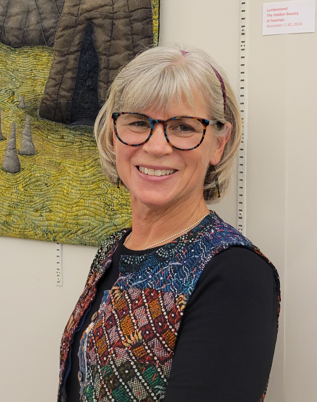 Nanette Zeller, instructor for Indigo-Dyed Scarf Class at Robeson Art Guild